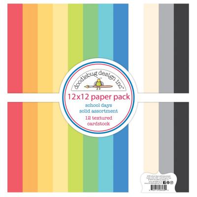 Doodlebugs School Days - Textured Cardstock Assortment Pack
